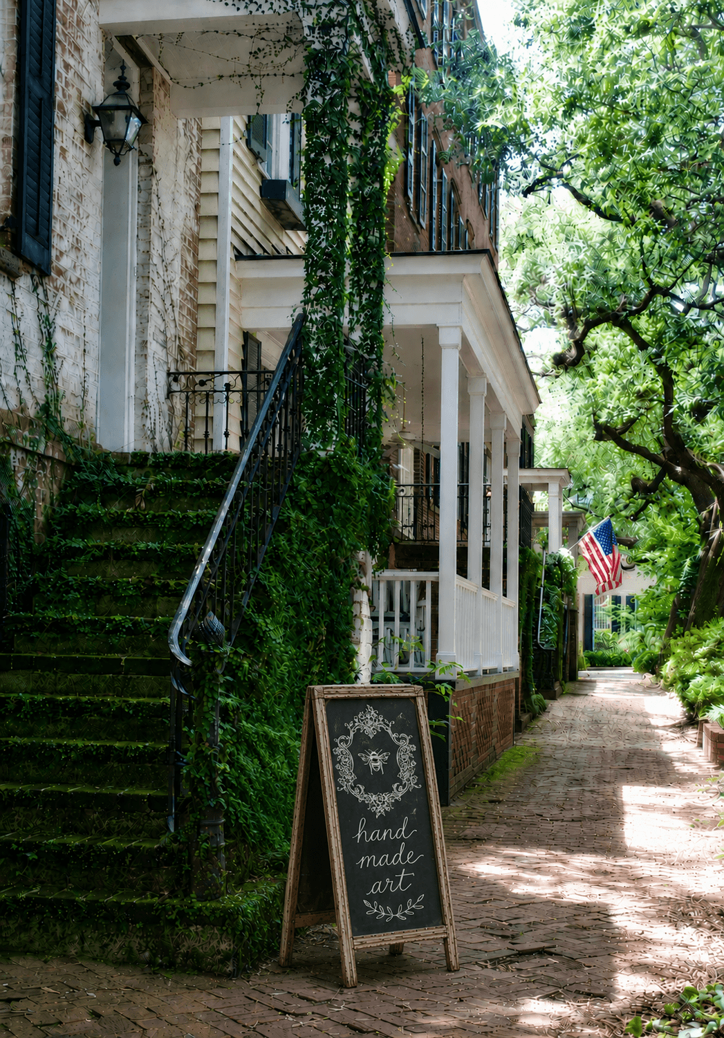 Maya Simmons painting in the studio
